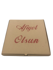 Pizza Kutu (Afiyet Olsun) 33x33x4 Cm 100 Adet