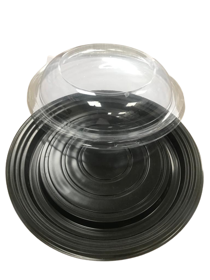 Kapaklı Siyah Waffle Kasesi