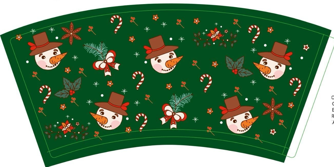 14 oz Karton Bardak Double Wall - Yılbaşı Bardağı