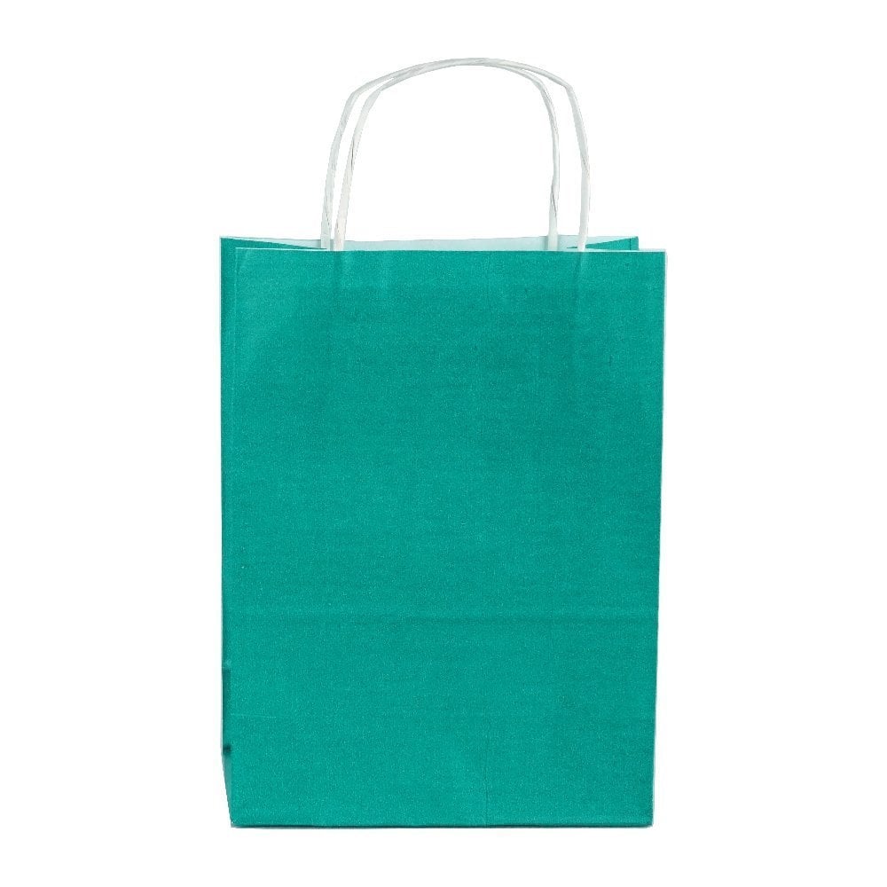 Yeşil Burgu Saplı Büyük Boy Kağıt Çanta 32x40x12 cm